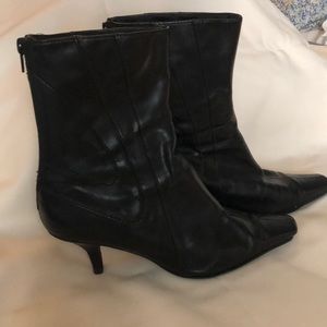 Sold: Liz Claiborne “Swirl” kitten heel booties